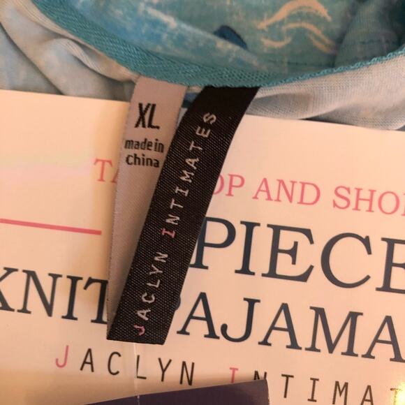 Jaclyn Intimates Blue White Soft Pajama Set XL Today is Gonna Be a Good NWT NEW - Picture 4 of 7